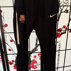 Nike Black and White Rugby Sweatpants